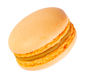 A passion fruit macaron