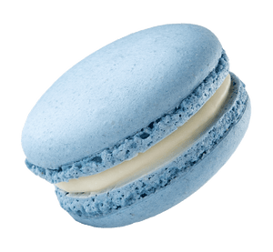 A cotton candy flavored macaron