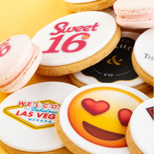 Load image into Gallery viewer, variety of personalized cookies with unique designs and messages
